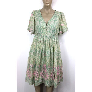 Anthropologie Dress Size S FOREVER THAT GIRL Trellis Embroidered Mini